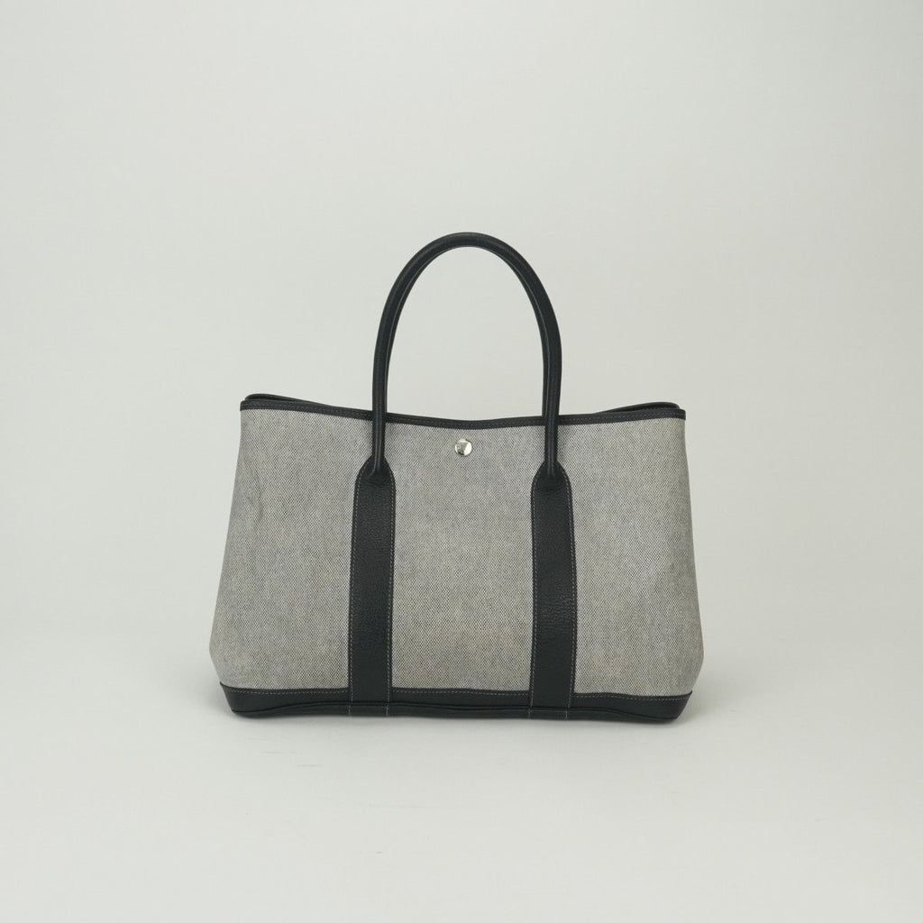 Hermes Garden Party PM 36 Tote Buffalo Noir Black Silver Handbag — view 3