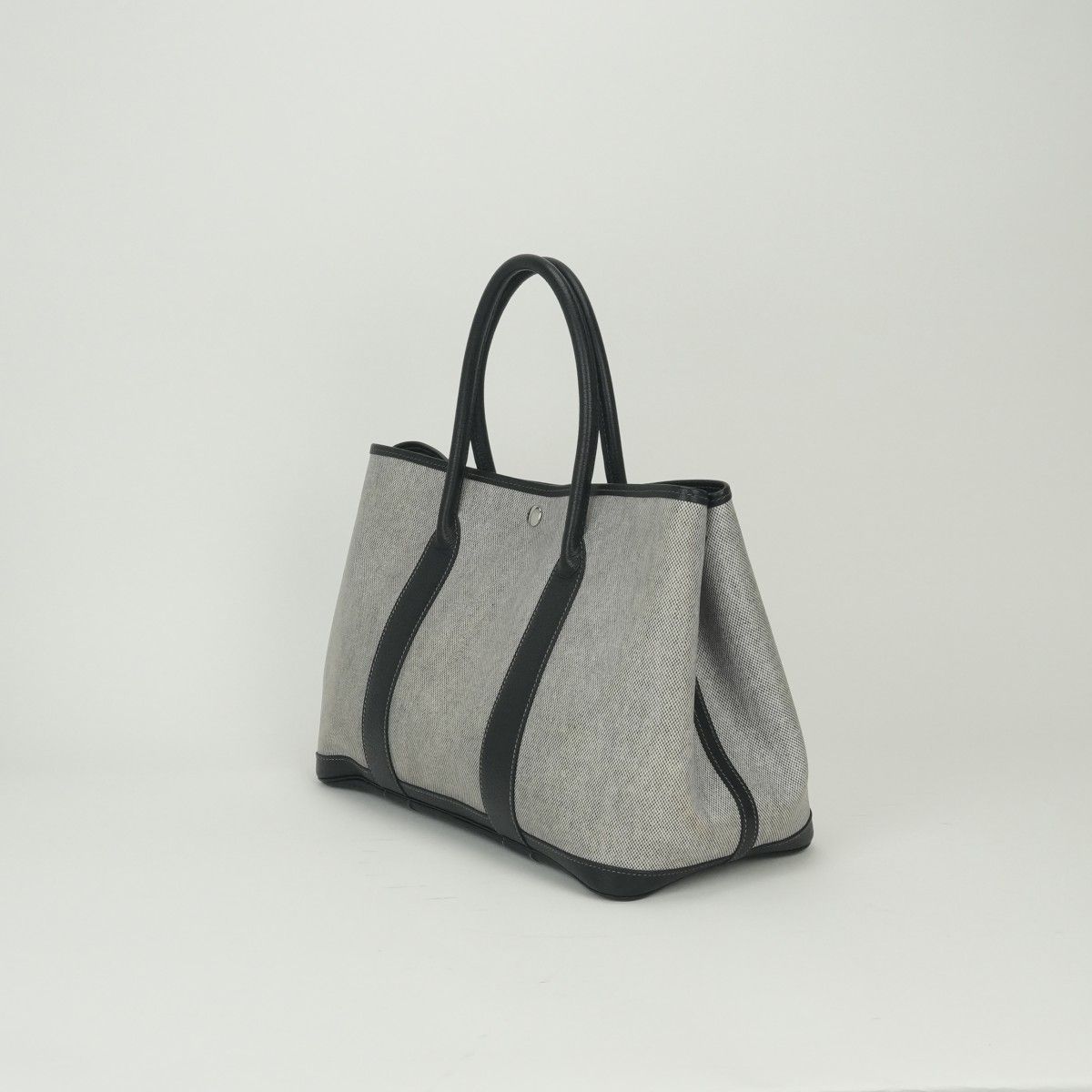 Hermes Garden Party PM 36 Tote Buffalo Noir Black Silver Handbag — view 2