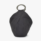 Chanel Chain Handle Handbag CC Logo Charm Quilted Black Canvas Silver — view 3