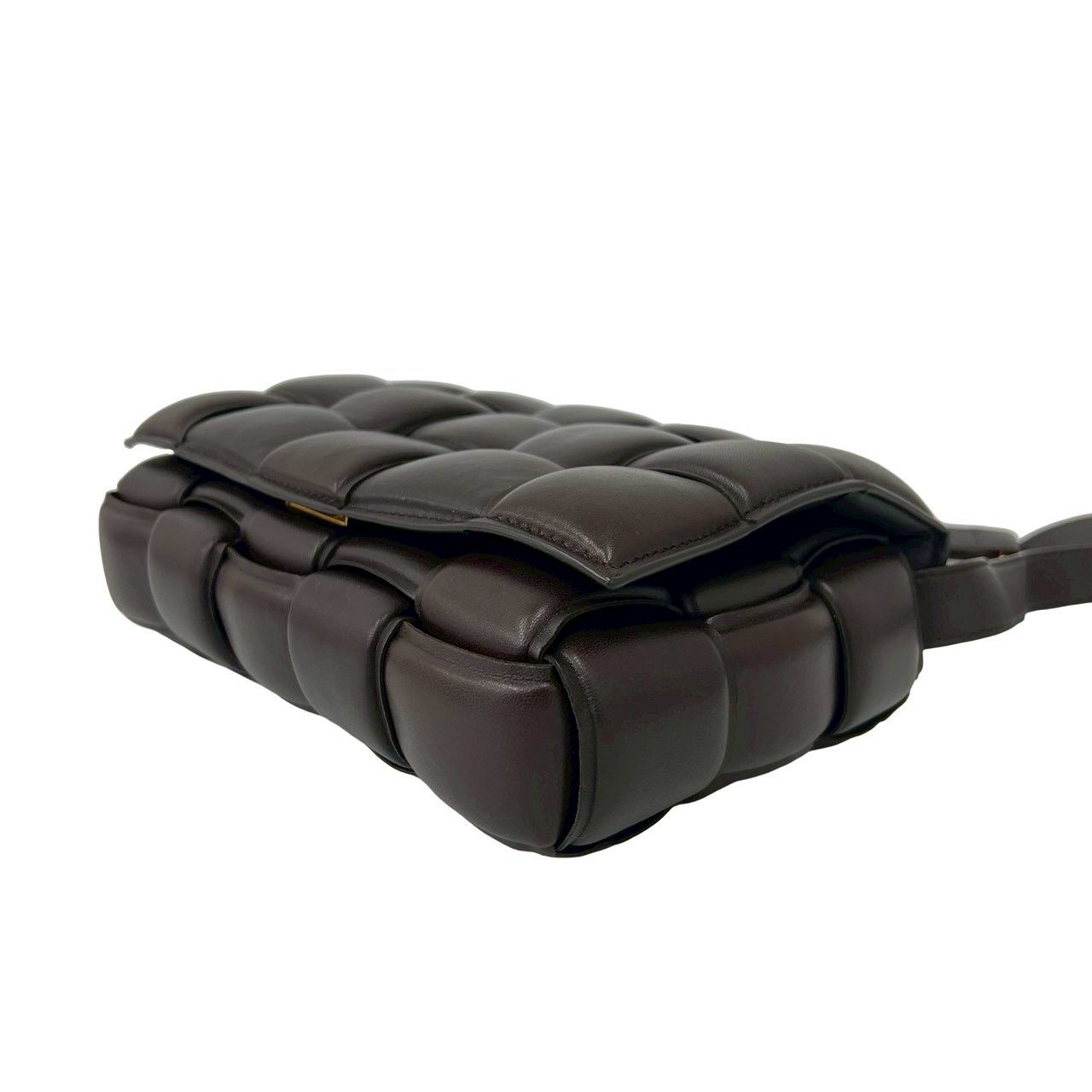Bottega Veneta Padded Cassette Intrecciato Leather Shoulder Bag Brown — view 8
