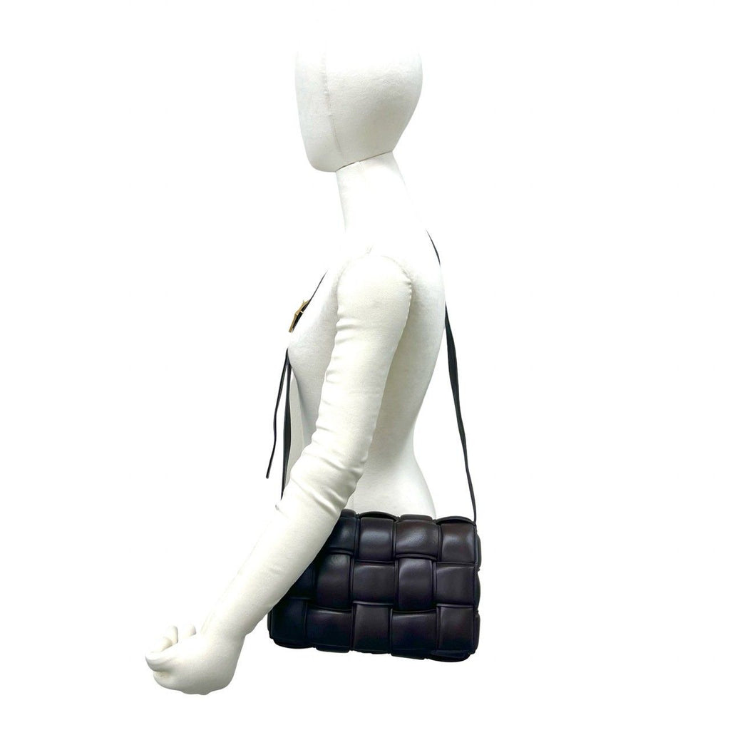Bottega Veneta Padded Cassette Intrecciato Leather Shoulder Bag Brown — view 2