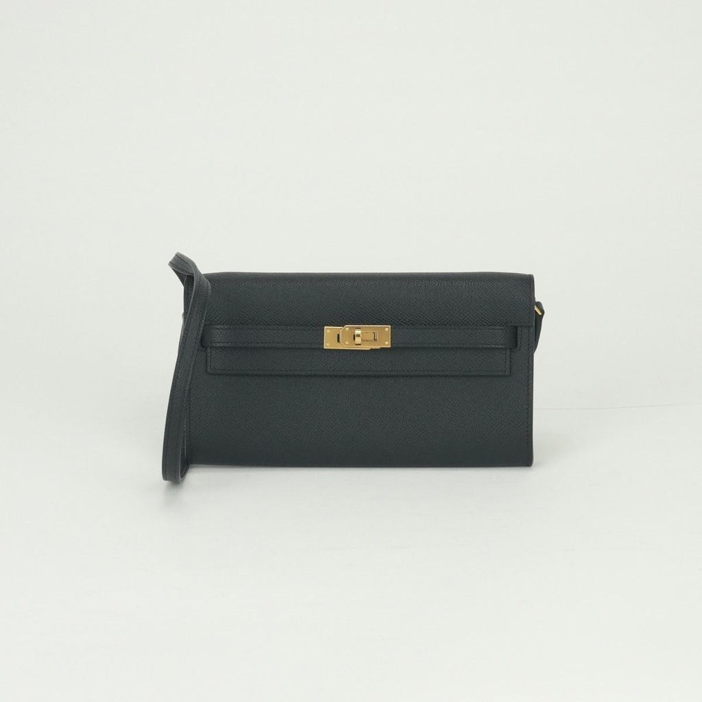 Hermes Kelly Wallet To Go Epsom Noir Black Gold Veau