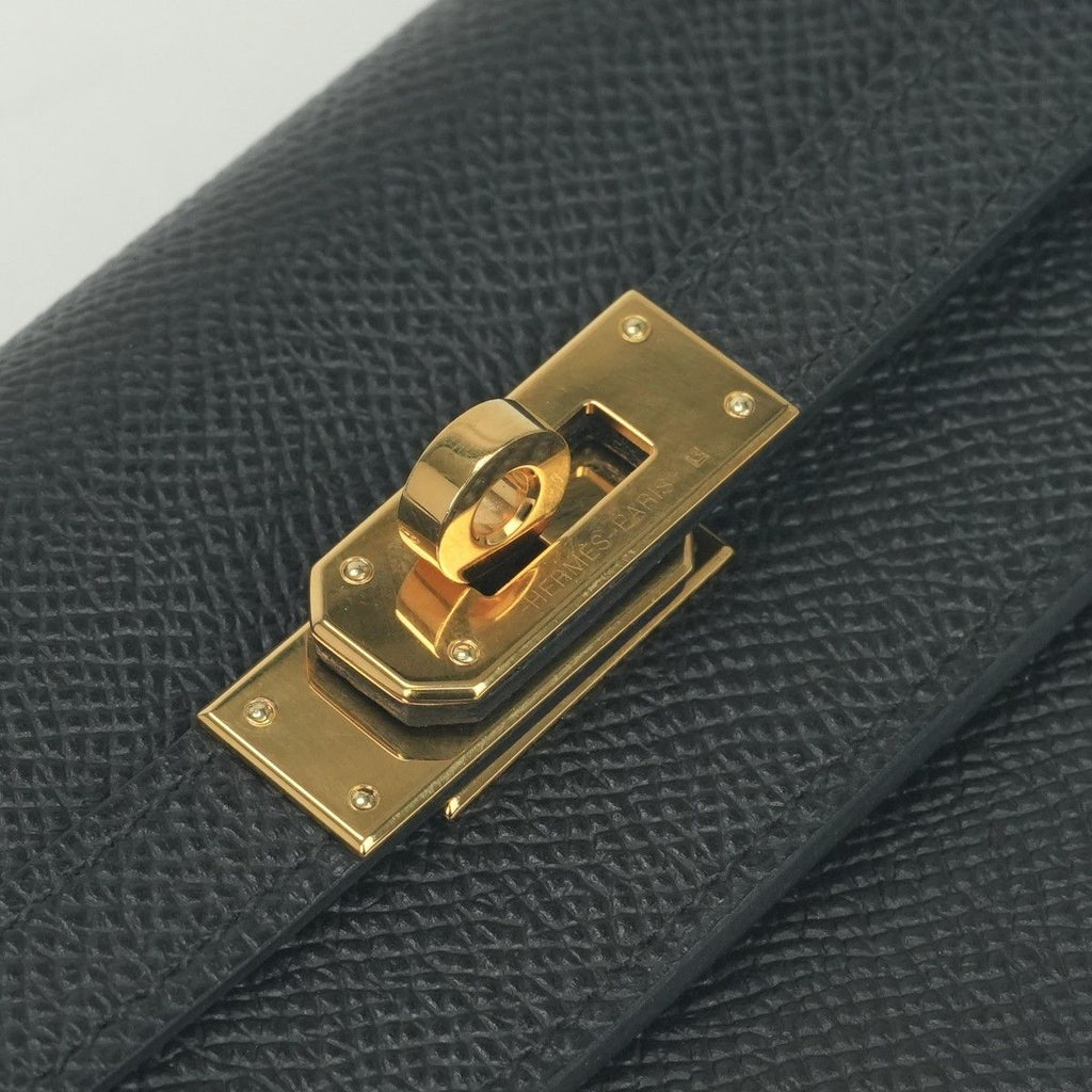 Hermes Kelly Wallet To Go Epsom Noir Black Gold Veau — view 5