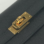 Hermes Kelly Wallet To Go Epsom Noir Black Gold Veau — view 5