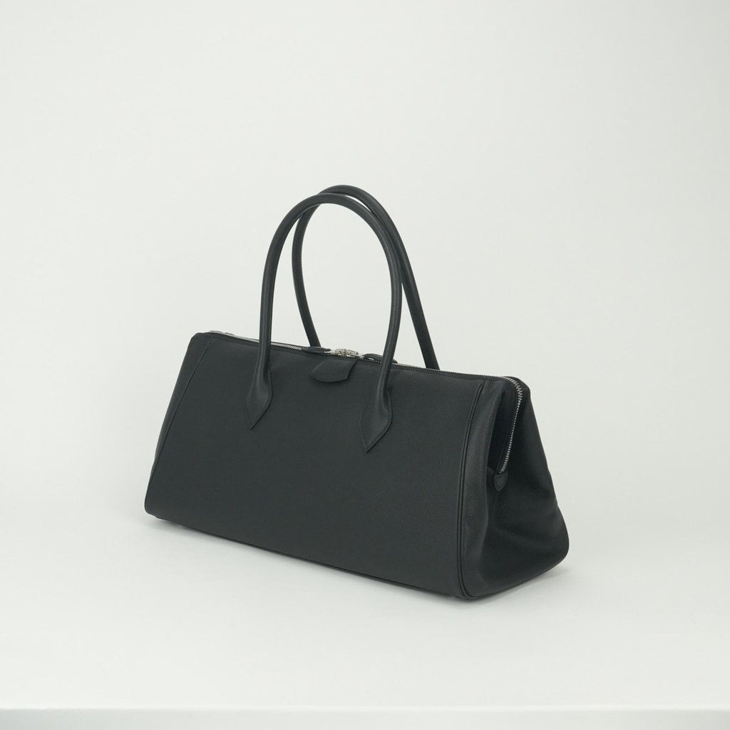 Hermes Paris Bombay 40 Boston Bag Epsom Noir Black Silver Veau — view 2