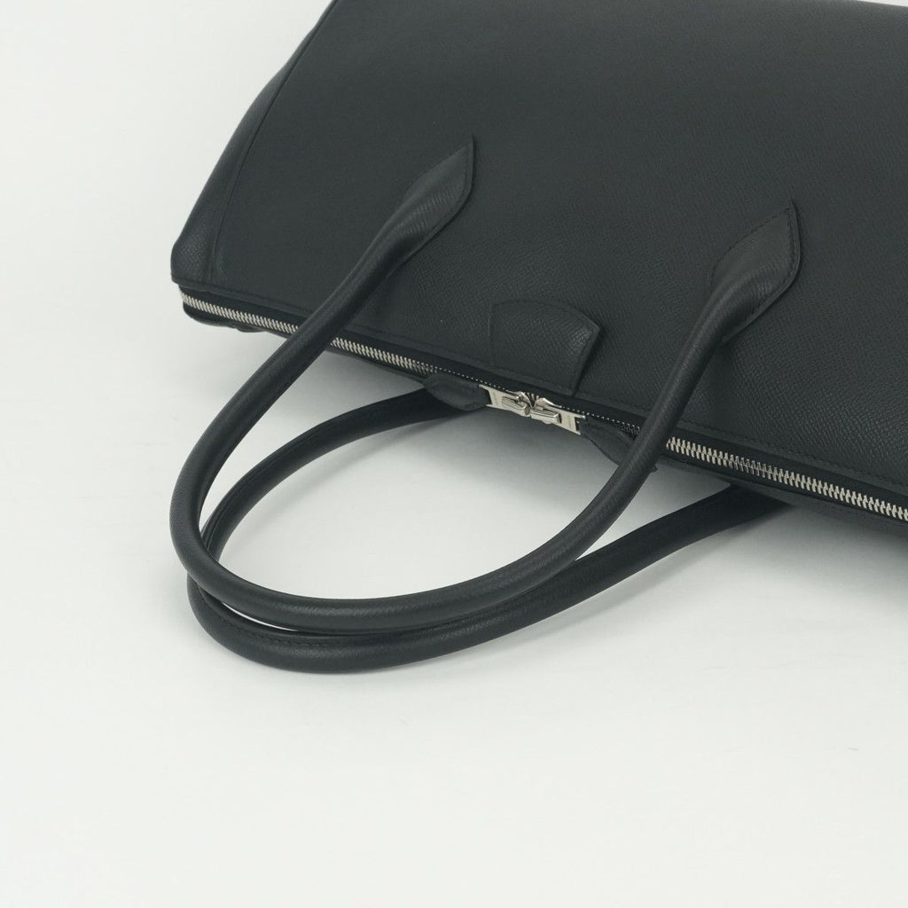 Hermes Paris Bombay 40 Boston Bag Epsom Noir Black Silver Veau — view 4