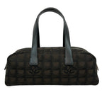 Chanel Handbag New Travel Line Dark Brown Black Leather — view 3