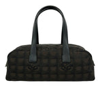 Chanel Handbag New Travel Line Dark Brown Black Leather
