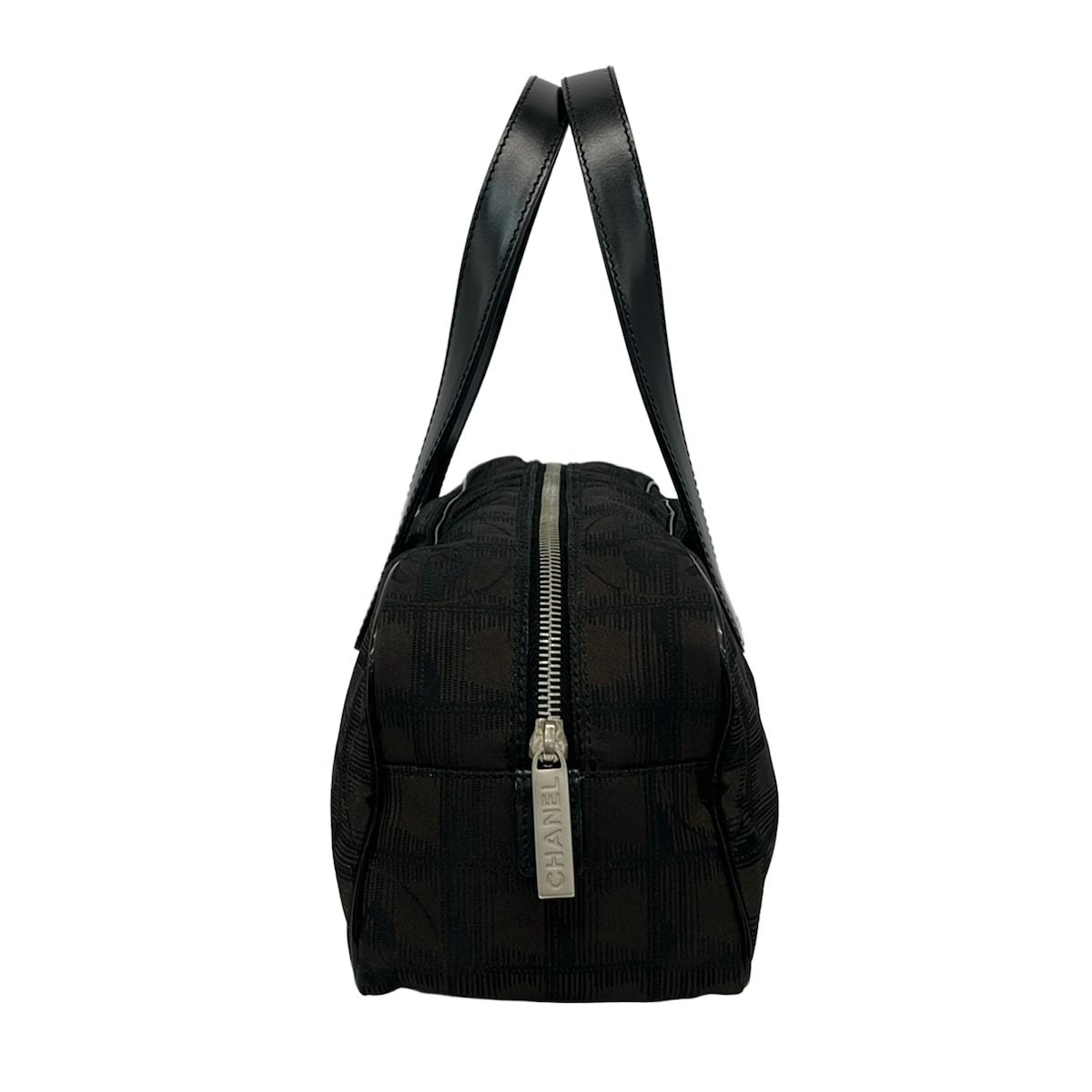 Chanel Handbag New Travel Line Dark Brown Black Leather — view 2