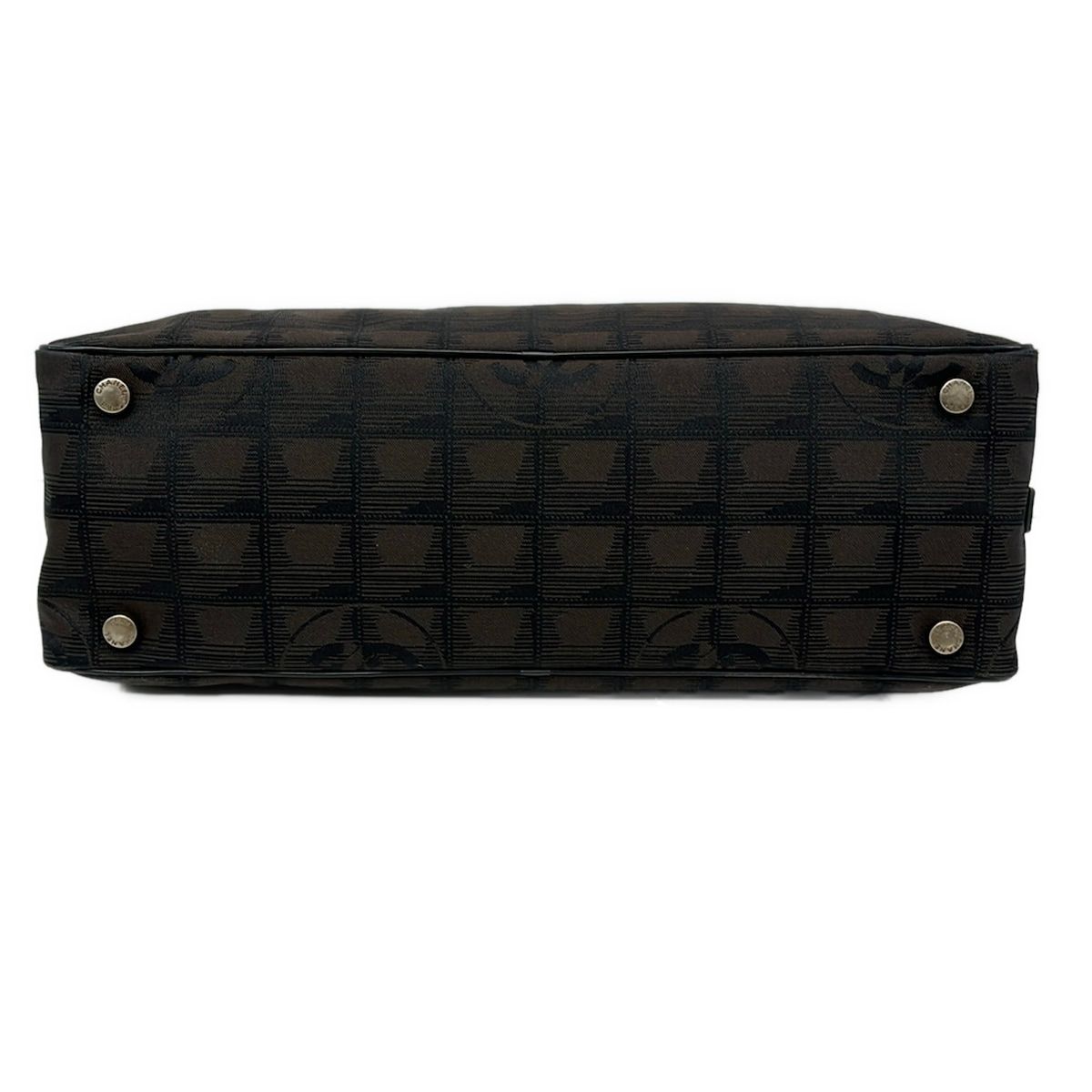 Chanel Handbag New Travel Line Dark Brown Black Leather — view 5