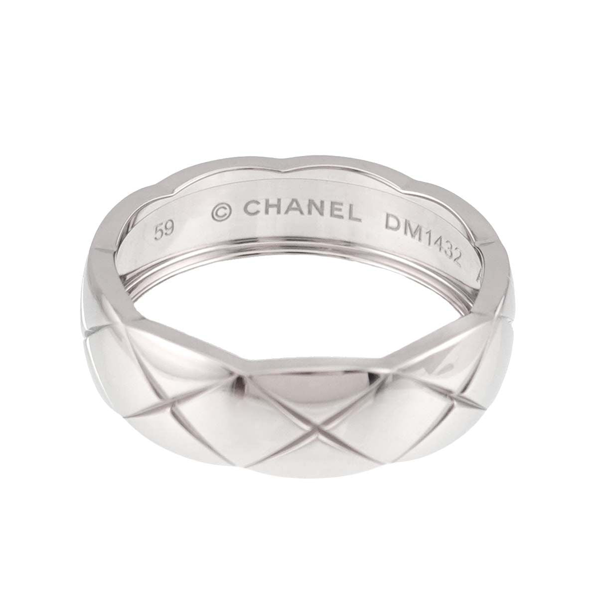 Chanel Coco Crush 59 Ring 18k WG 750 Quilted — view 3