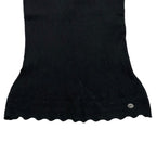 Chanel Short Sleeve Sweater CC Logo Flare Summer Knit 40 Cotton Black — view 4