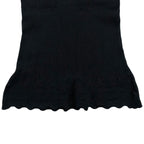 Chanel Short Sleeve Sweater CC Logo Flare Summer Knit 40 Cotton Black — view 6