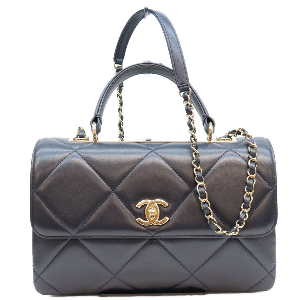 Chanel Black Lambskin Gold CC 2-Way