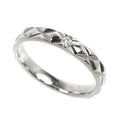Chanel Platinum Quilted Ring Diamond