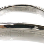 Chanel Platinum Quilted Ring Diamond — view 5