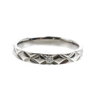 Chanel Platinum Quilted Ring Diamond — view 3