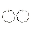 Chanel 18k White Gold Camellia Earrings