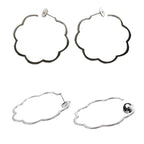 Chanel 18k White Gold Camellia Earrings — view 2