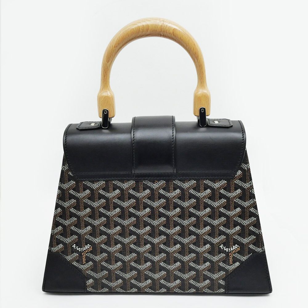 Goyard Saigon PM Black Hand Shoulder 2-Way Bag Canvas Leather — view 6