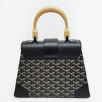 Goyard Saigon PM Black Hand Shoulder 2-Way Bag Canvas Leather — view 6