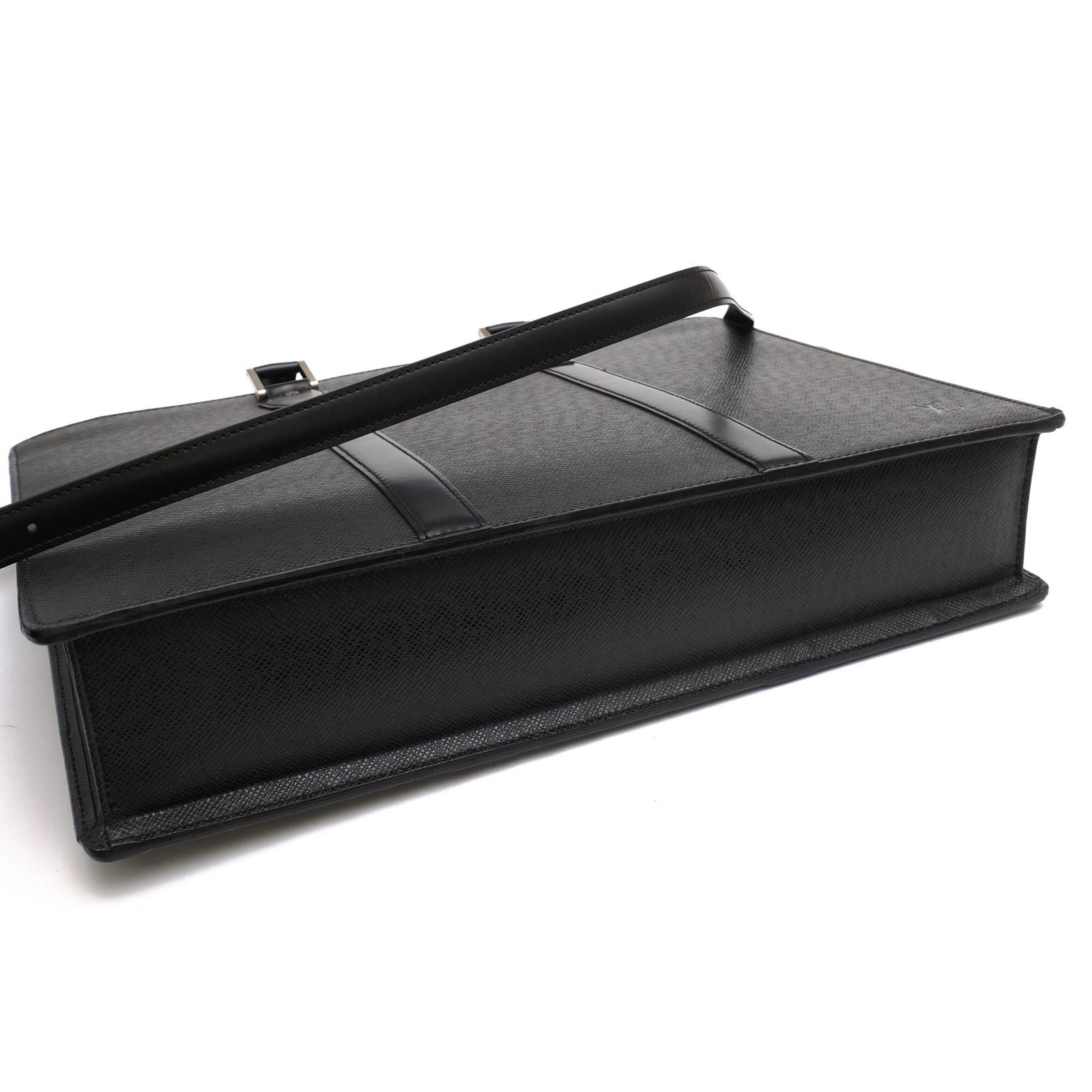 Louis Vuitton Briefcase Business Leather Black Porte Documents Lozan 2-Way — view 6