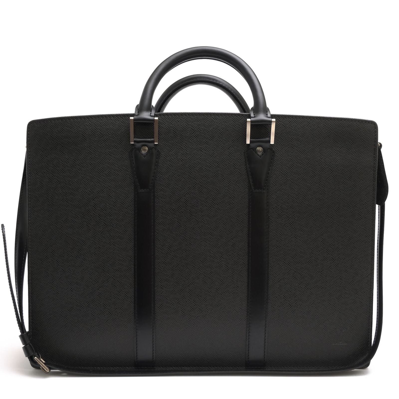 Louis Vuitton Briefcase Business Leather Black Porte Documents Lozan 2-Way