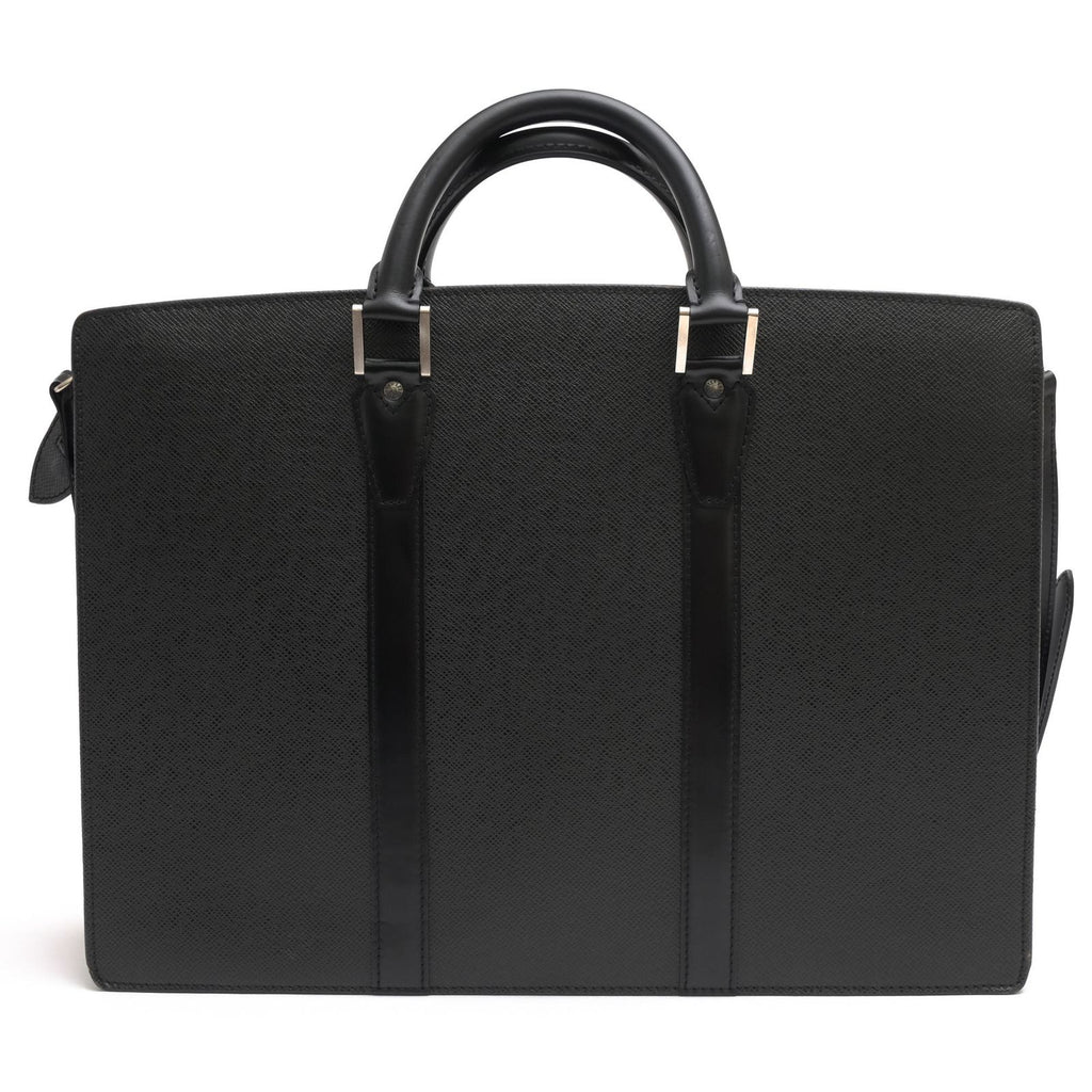 Louis Vuitton Briefcase Business Leather Black Porte Documents Lozan 2-Way — view 2