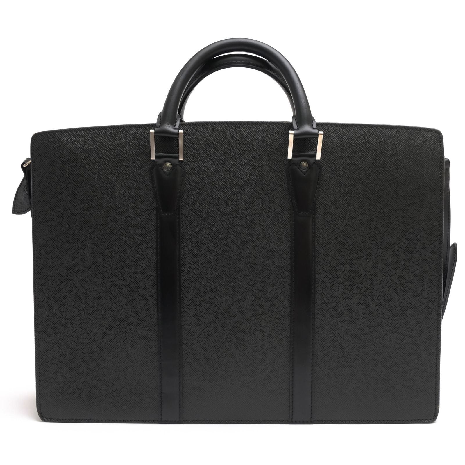 Louis Vuitton Briefcase Business Leather Black Porte Documents Lozan 2-Way — view 2