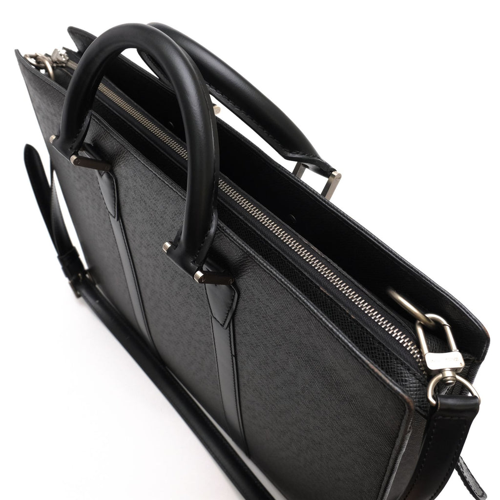 Louis Vuitton Briefcase Business Leather Black Porte Documents Lozan 2-Way — view 5
