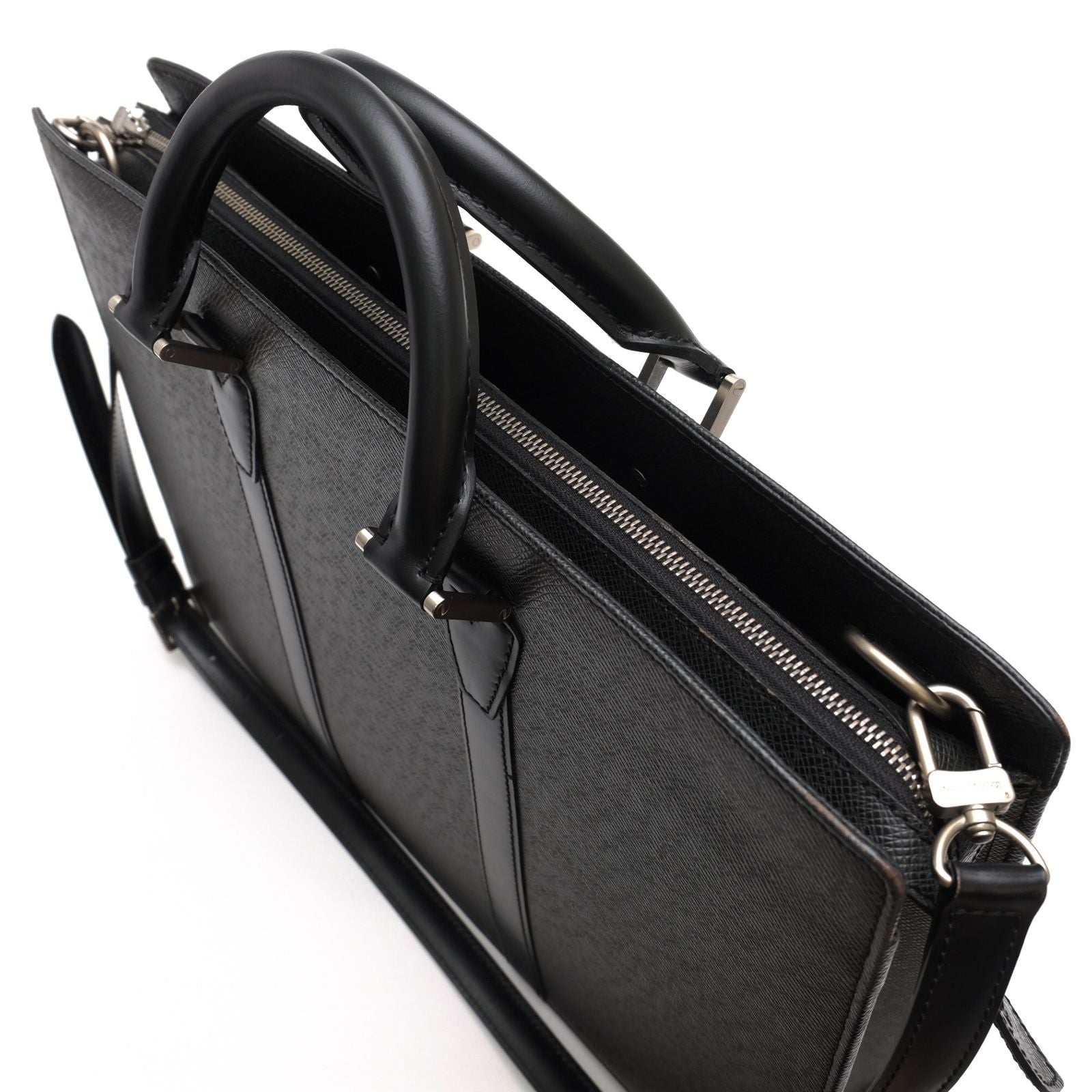 Louis Vuitton Briefcase Business Leather Black Porte Documents Lozan 2-Way — view 5