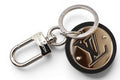 Louis Vuitton Bag Charm Key Holder LV Circle Silver Black Leather Metal