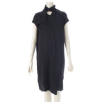 Hermes Rayon Silk Sleeveless Dress Black 34