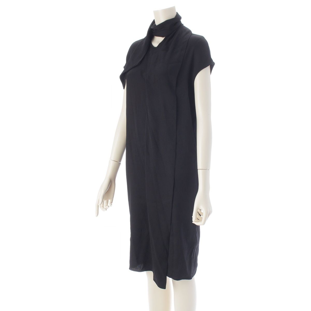 Hermes Rayon Silk Sleeveless Dress Black 34 — view 2