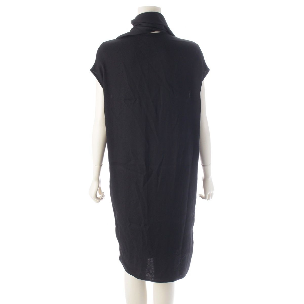 Hermes Rayon Silk Sleeveless Dress Black 34 — view 4