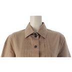 Dior Cotton Logo Belt Short Sleeve Dress Midi Beige 38 — view 5