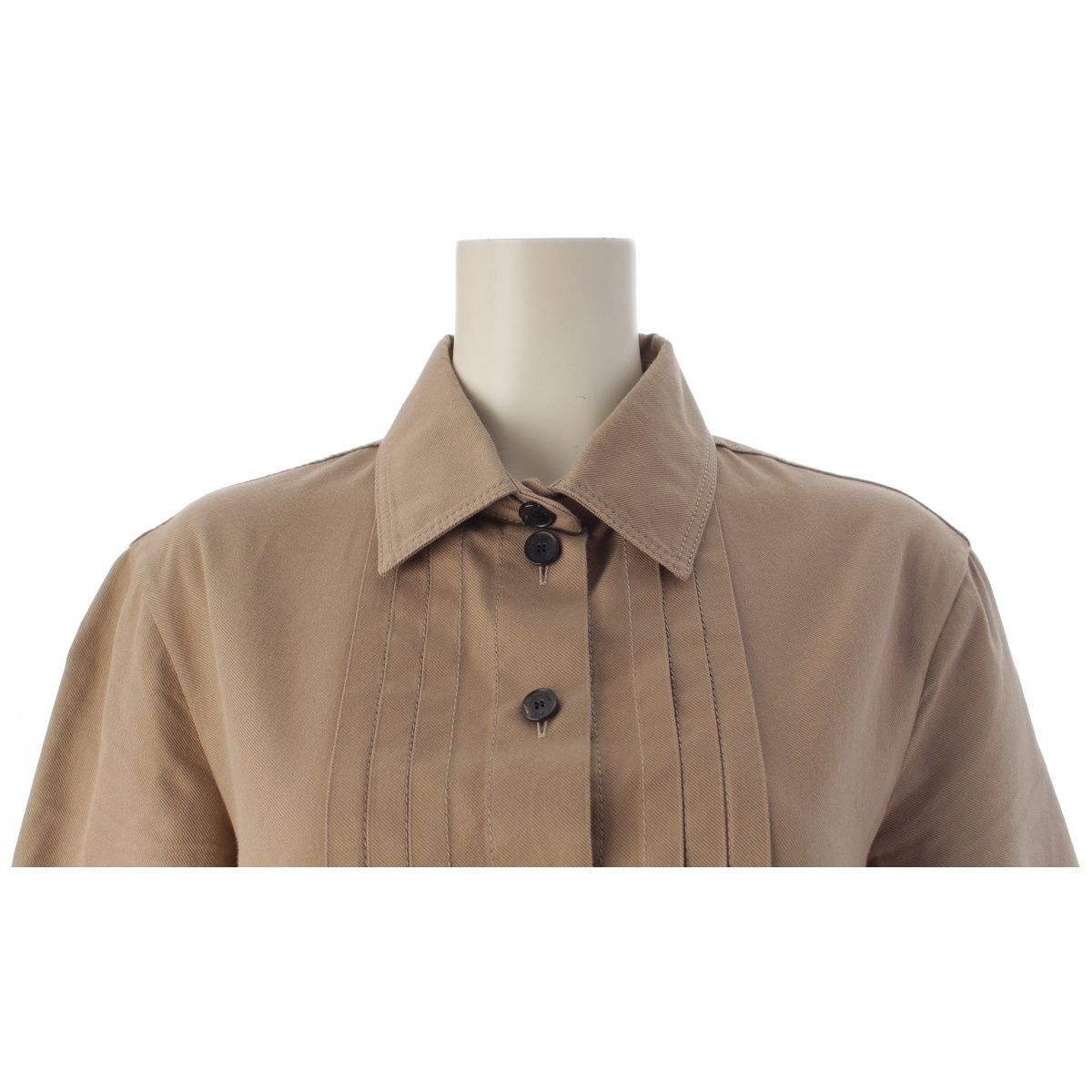 Dior Cotton Logo Belt Short Sleeve Dress Midi Beige 38 — view 5