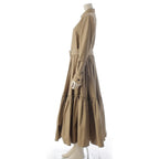 Dior Cotton Pleated Dress Belt Beige 32 — view 3