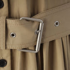 Dior Cotton Pleated Dress Belt Beige 32 — view 8