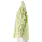 Hermes Striped Long Sleeve Shirt Top Green 43 — view 3