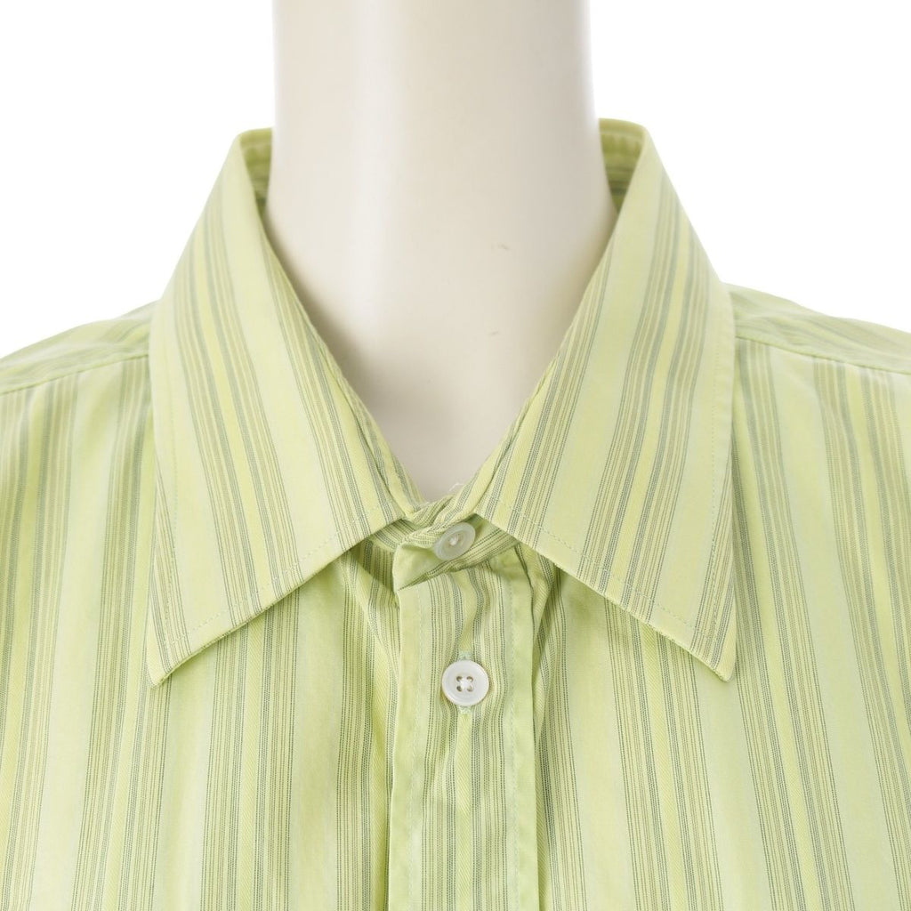 Hermes Striped Long Sleeve Shirt Top Green 43 — view 5