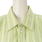 Hermes Striped Long Sleeve Shirt Top Green 43 — view 5