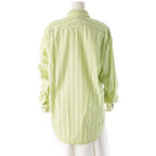 Hermes Striped Long Sleeve Shirt Top Green 43 — view 4