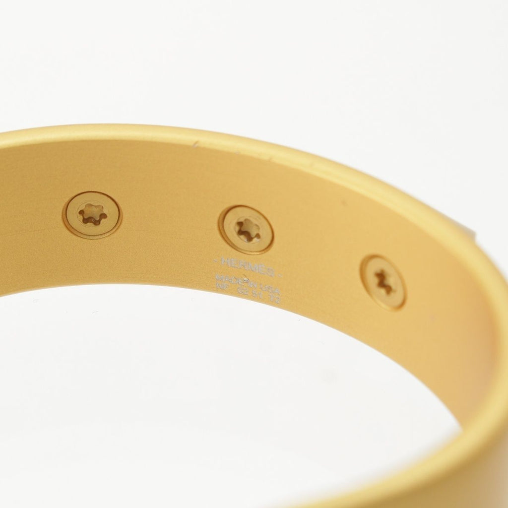 Hermes Collier de Chien Bangle Bracelet Gold — view 8
