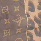 Louis Vuitton Silk Monogram Leopard Sheer Scarf Brown — view 5