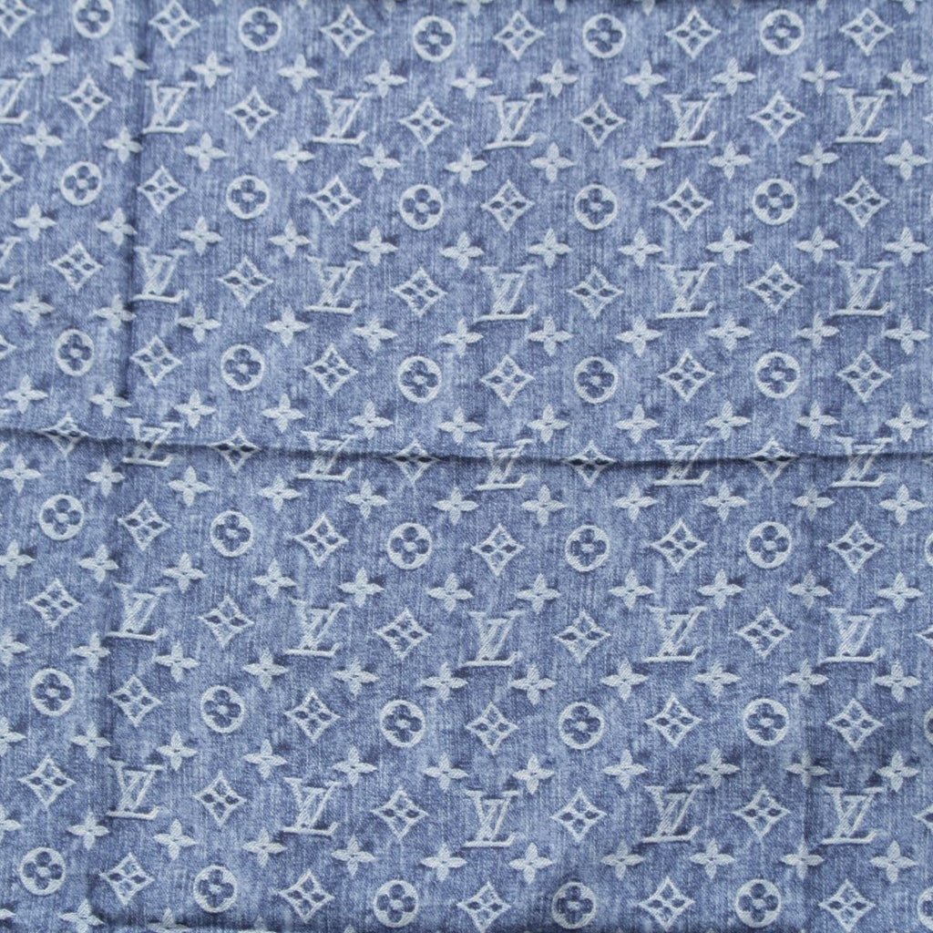 Louis Vuitton Silk Monogram Denim Scarf Blue — view 6