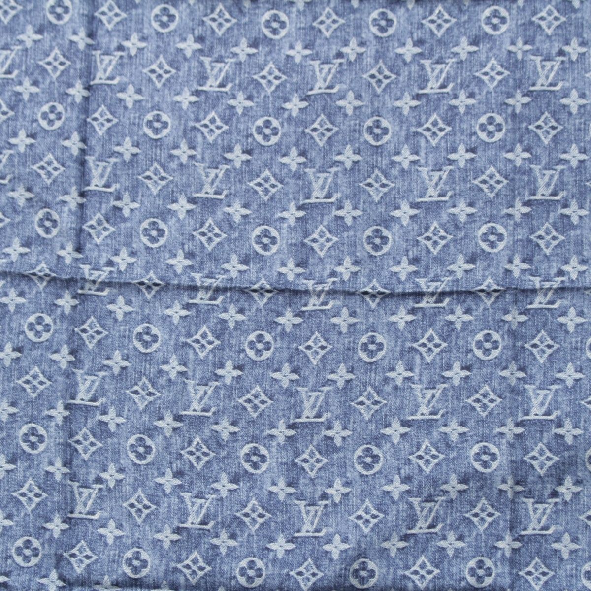 Louis Vuitton Silk Monogram Denim Scarf Blue — view 6