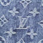 Louis Vuitton Silk Monogram Denim Scarf Blue — view 8