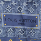 Louis Vuitton Silk Monogram Denim Scarf Blue — view 7