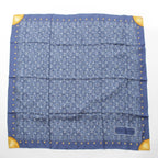 Louis Vuitton Silk Monogram Denim Scarf Blue